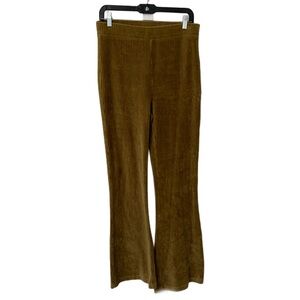 ***dontated*** Aerie Burnt Yellow Ribbed High Rise Pull On Flare Pants
